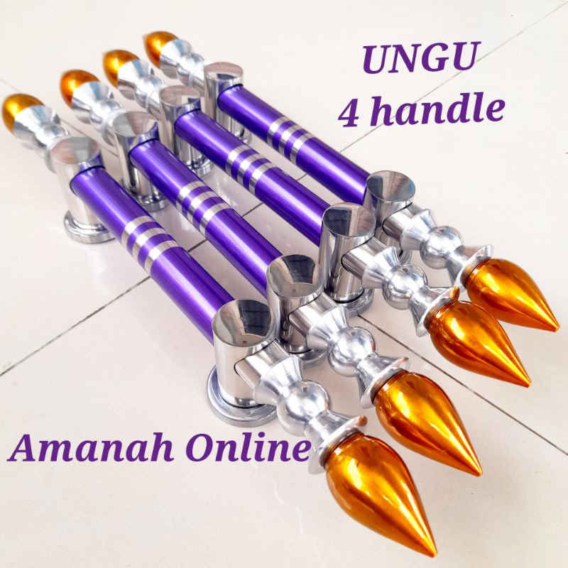 Fullset Kunci rumah / Handle pintu rumah stainless 45cm ungu