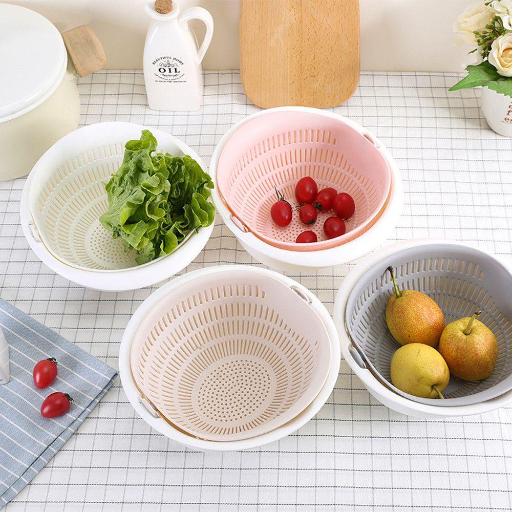 Solighter Drain Basket Portable Gadget Dapur Saringan Buah Cuci Beras