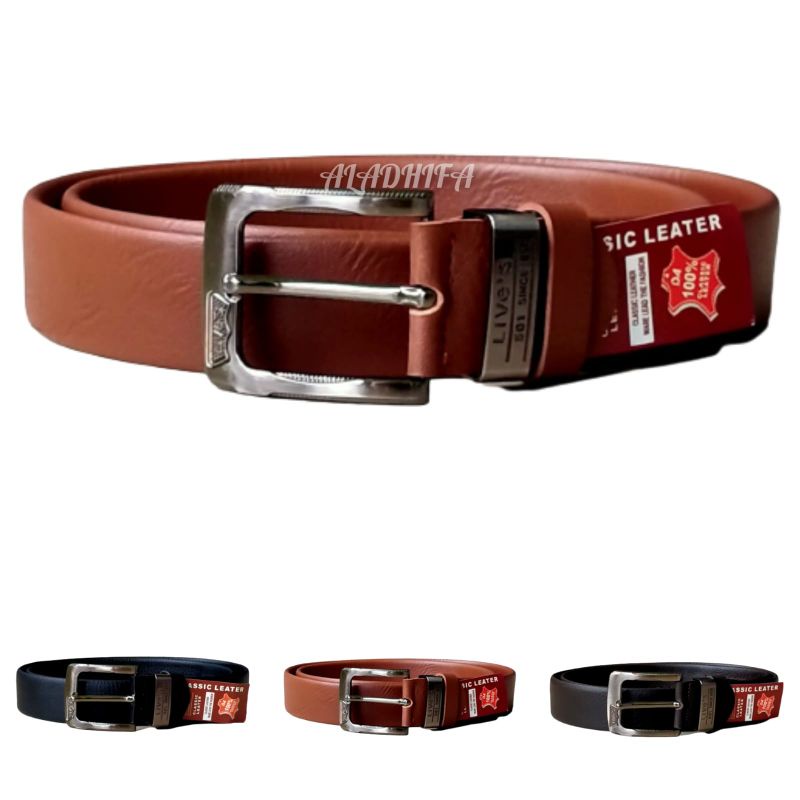 Ikat Pinggang Resleting Kulit PU Ikat Pinggang Pria Ikat Pinggang Jarum Ikat Pinggang Tebal Sabuk Pr