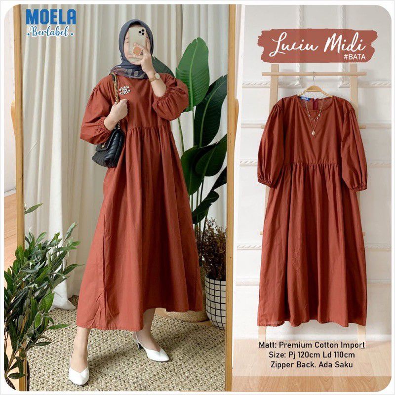 READY MIDI DRESS ORI BY MOELA SABRINA LUCIU MOELA