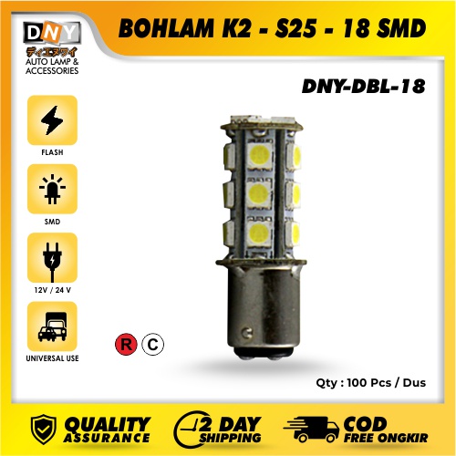 Bohlam Smd DNY Kaki 1 - 24V (Blue / Amber)