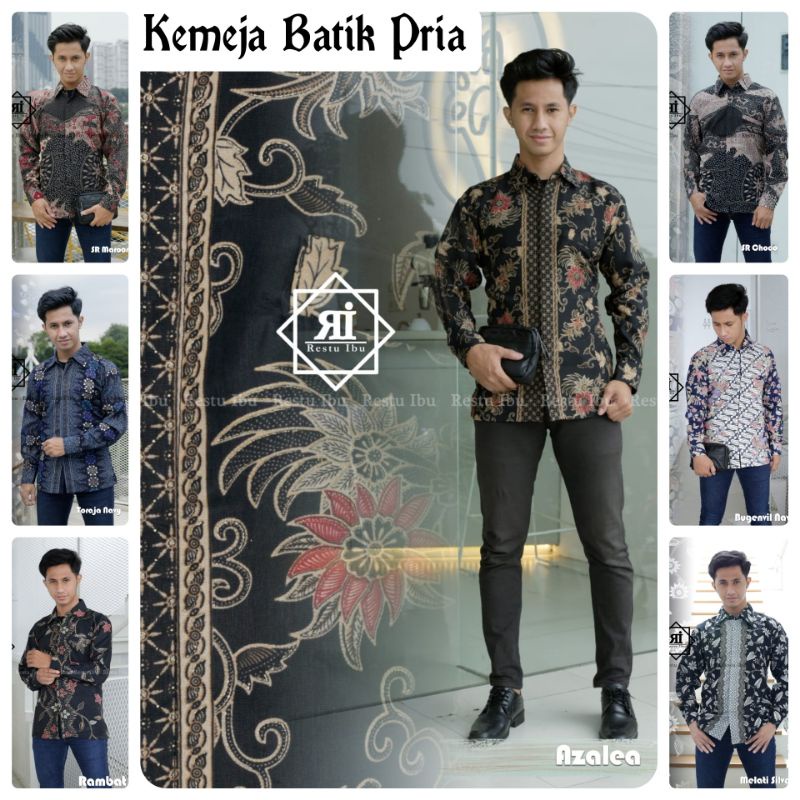 KEMEJA BATIK PRIA LENGAN PANJANG MODIS MODERN JUMBO Baju Pesta Modern