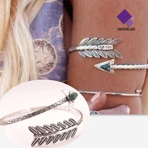 Gelang Bangle Spiral Bentuk Panah Tribal Untuk Wanita