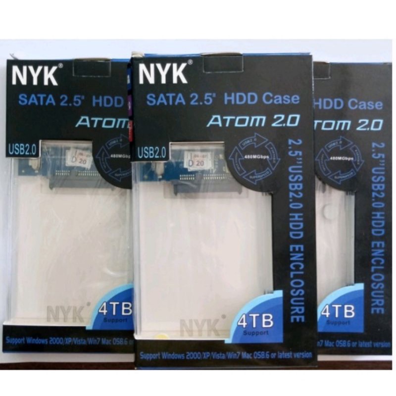 casing hardisk external sata  NYK 2.5 USB 2.0 casing hdd TRANSPARAN ORIGINAL