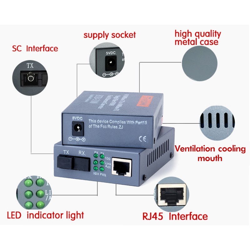 HTB-3100A/B 25KM NetLINK 10/100Mbps Single-Fiber Optical Device Media Converter Kabel Optical