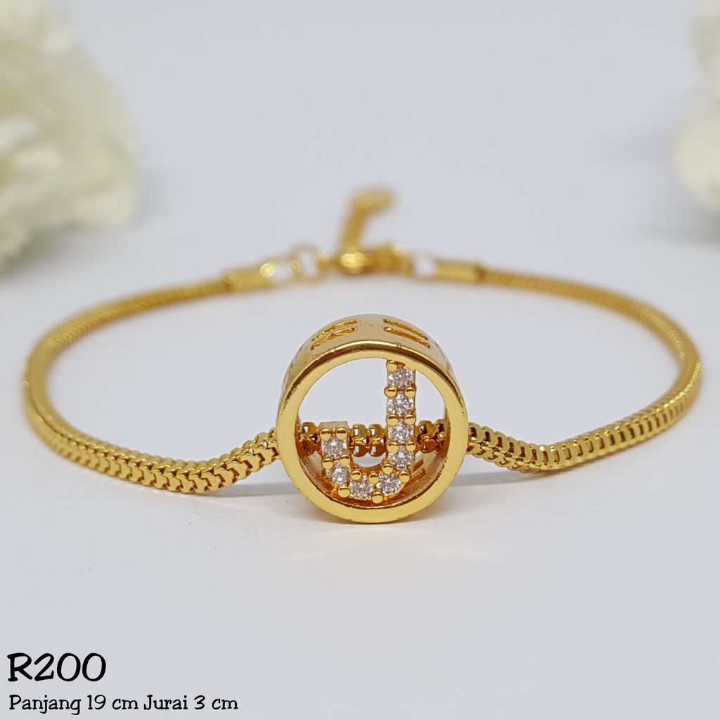 R200 Gelang Couple Huruf  Inisial Nama Set Perhiasan 