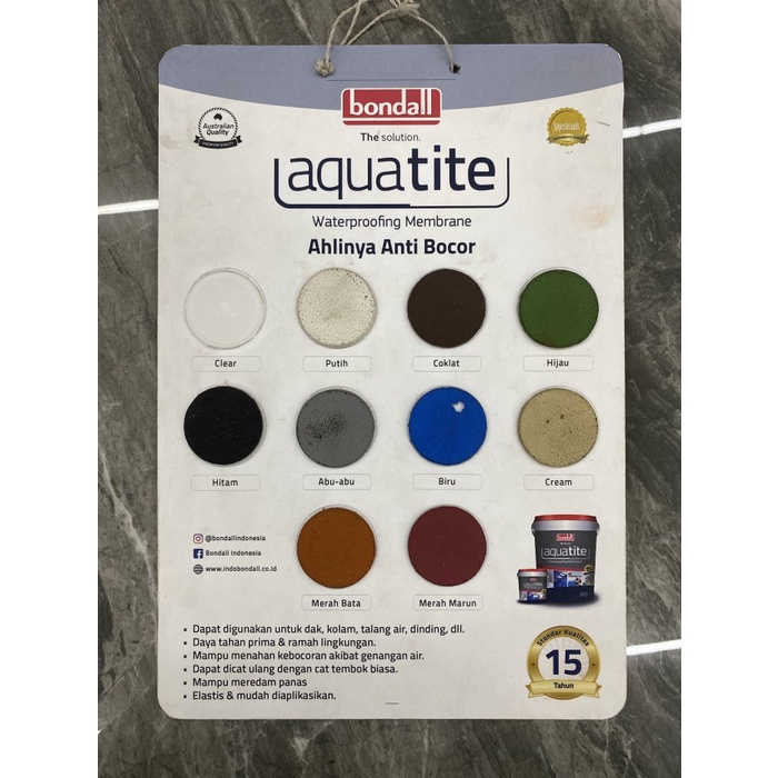 Bondall Cat Pelapis Anti Bocor Waterproof Aquatite 1 kg - Putih