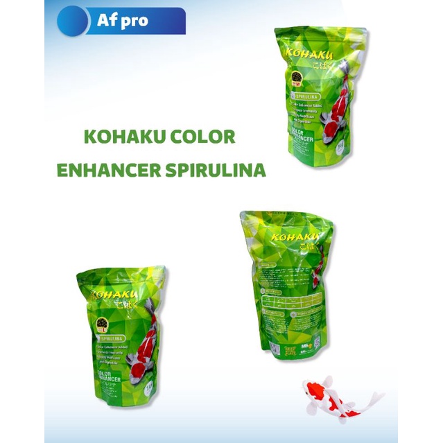 MAKANAN IKAN KOI KOHAKU SPIRULINA COLOR ENHANCER 1KG
