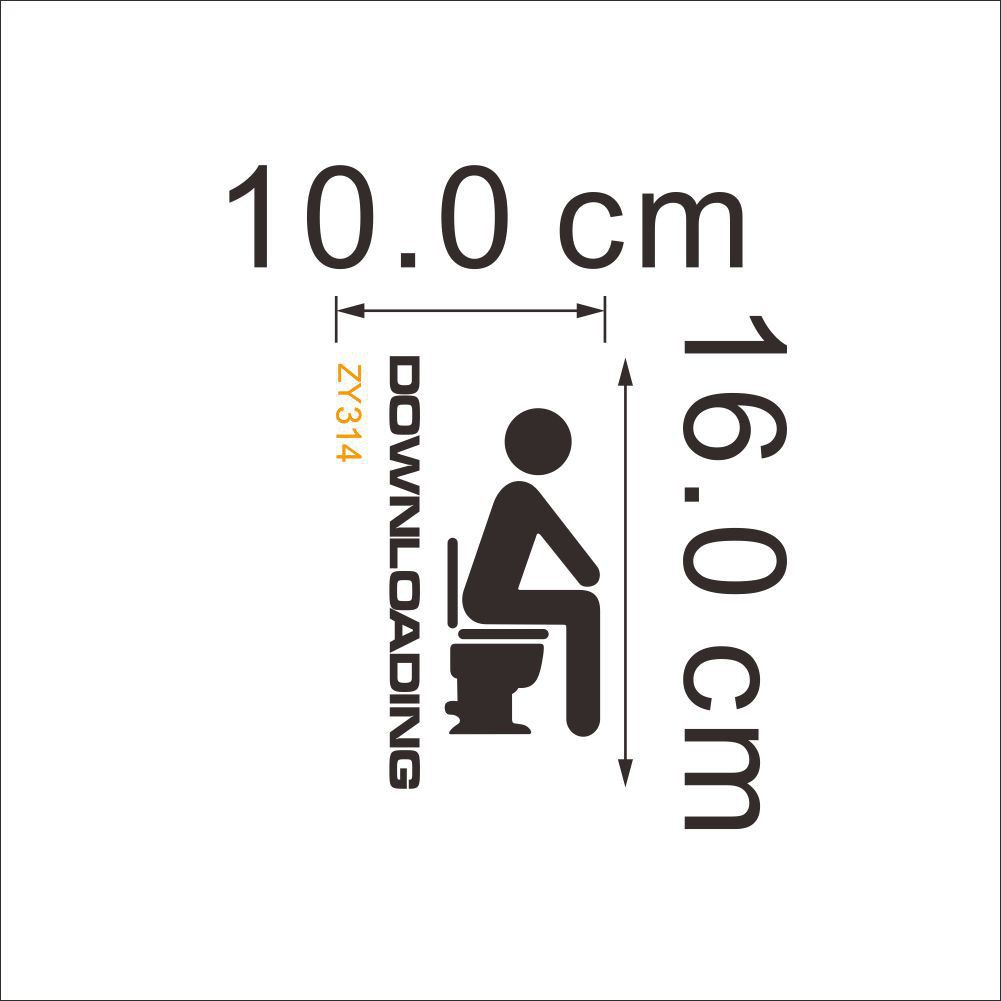 [Checkout Rp1000] Reliza Wallsticker Toilet DOWNLOADING Kamar Mandi