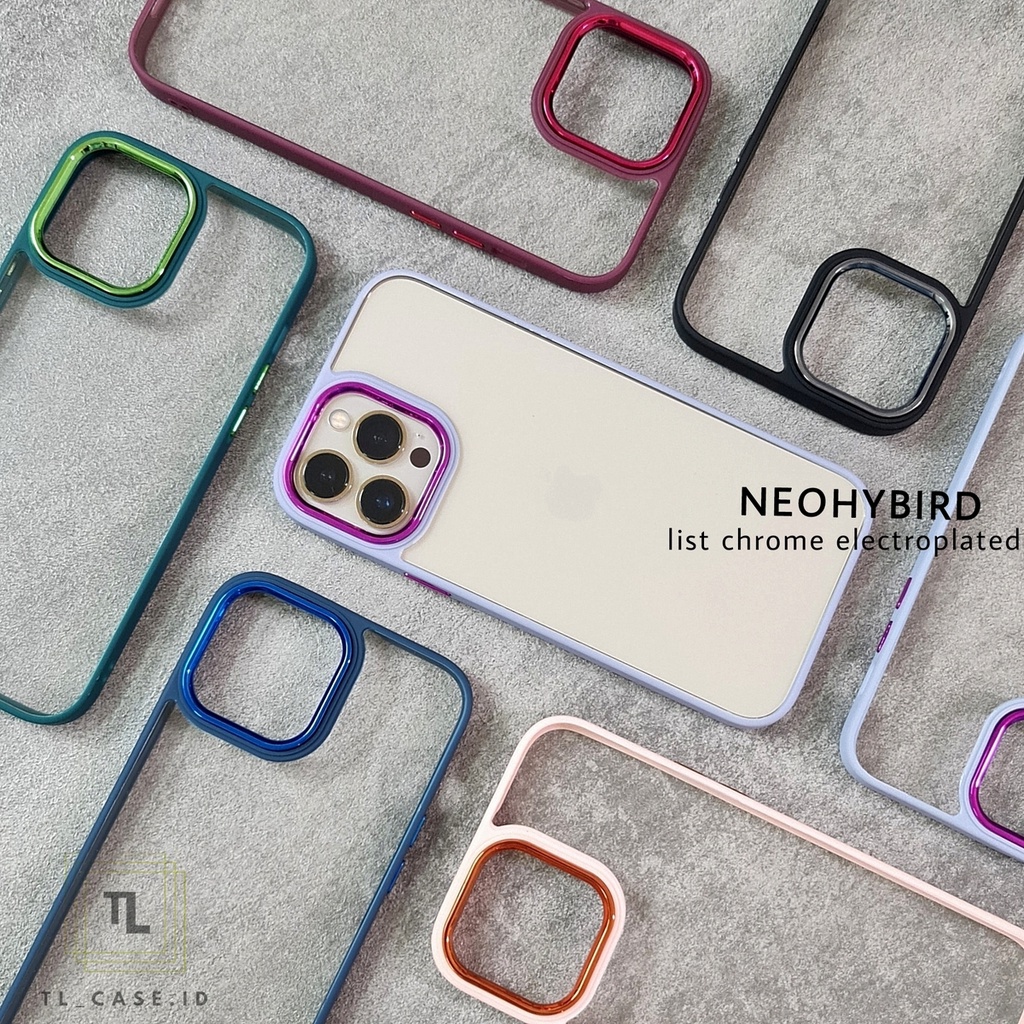 OPPO F9 A15 A15S A16 A54 A55 4G A3S A5 A5S A7 A12 A11K | NEOHYBIRD PREMIUM SQUARE CASE LENS CHROME