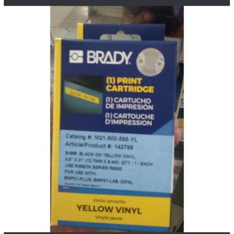 

label brady m21 500-595 12mm b/yelow