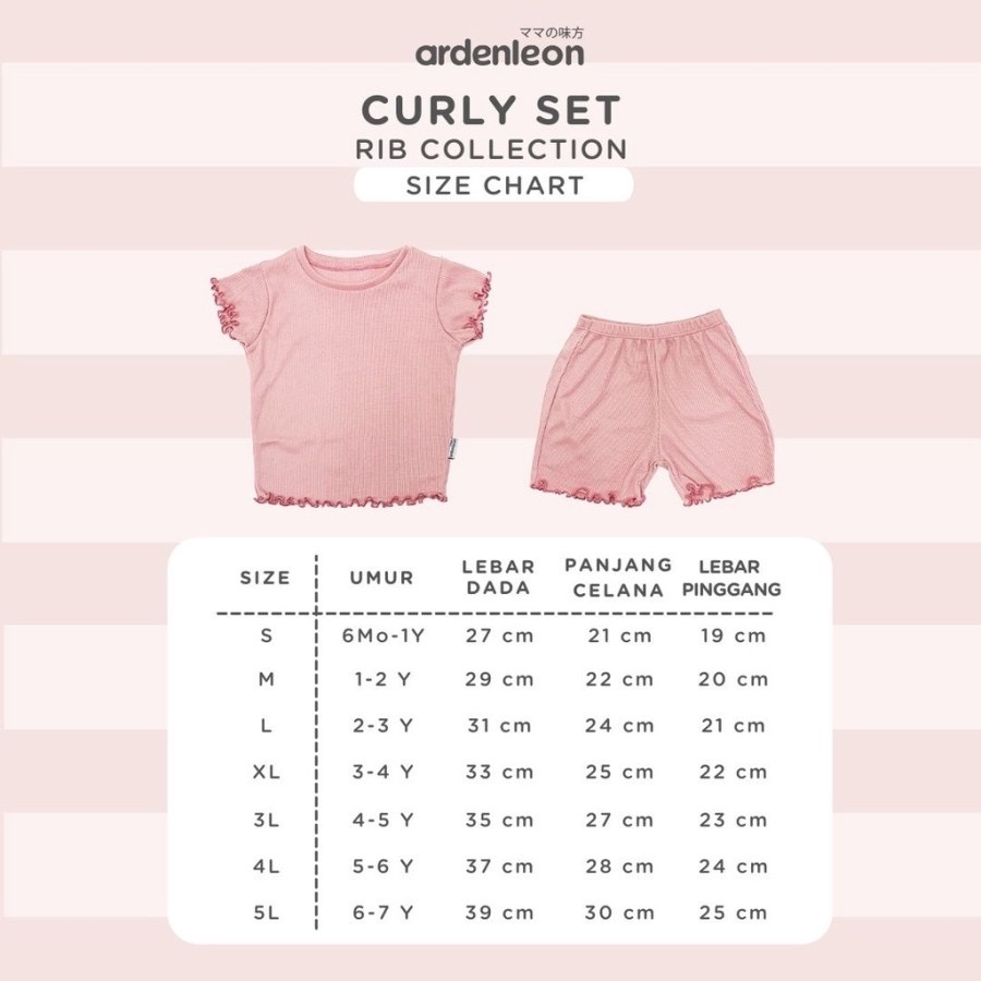 Ardenleon Girl Curly Rib Set BIG SIZE