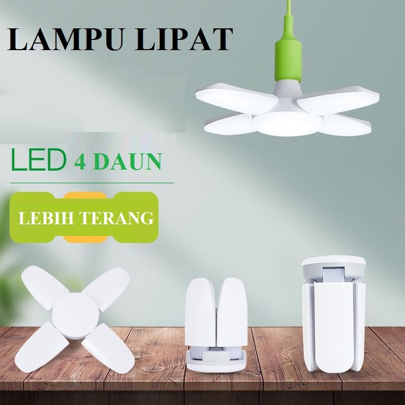 TERBARU Lampu Lipat Bohlam Fan Blade LED / Lampu Kipas LED Model Daun / Lampu Lipat Kipas 28W LAMPU LED SUPER TERANG