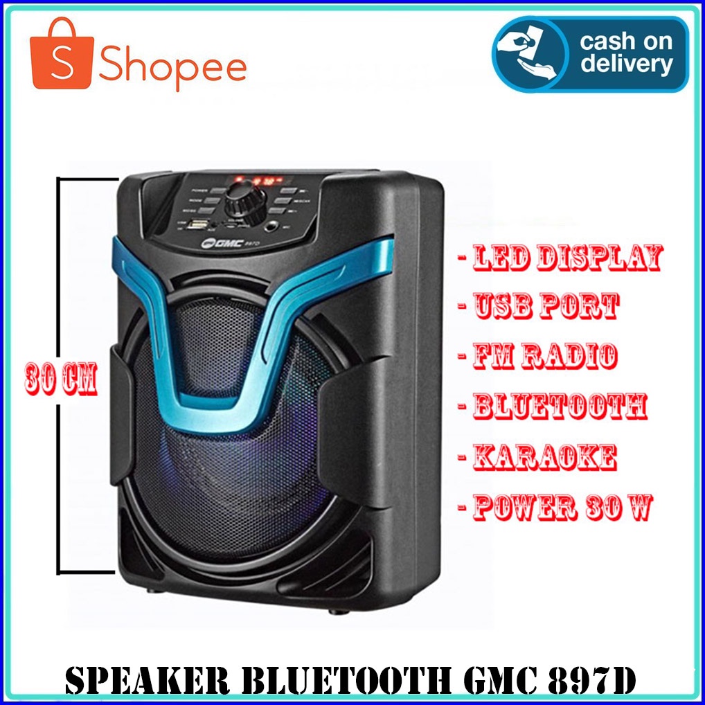 Speaker Bluetooth Gmc 897D Karaoke 6 inch