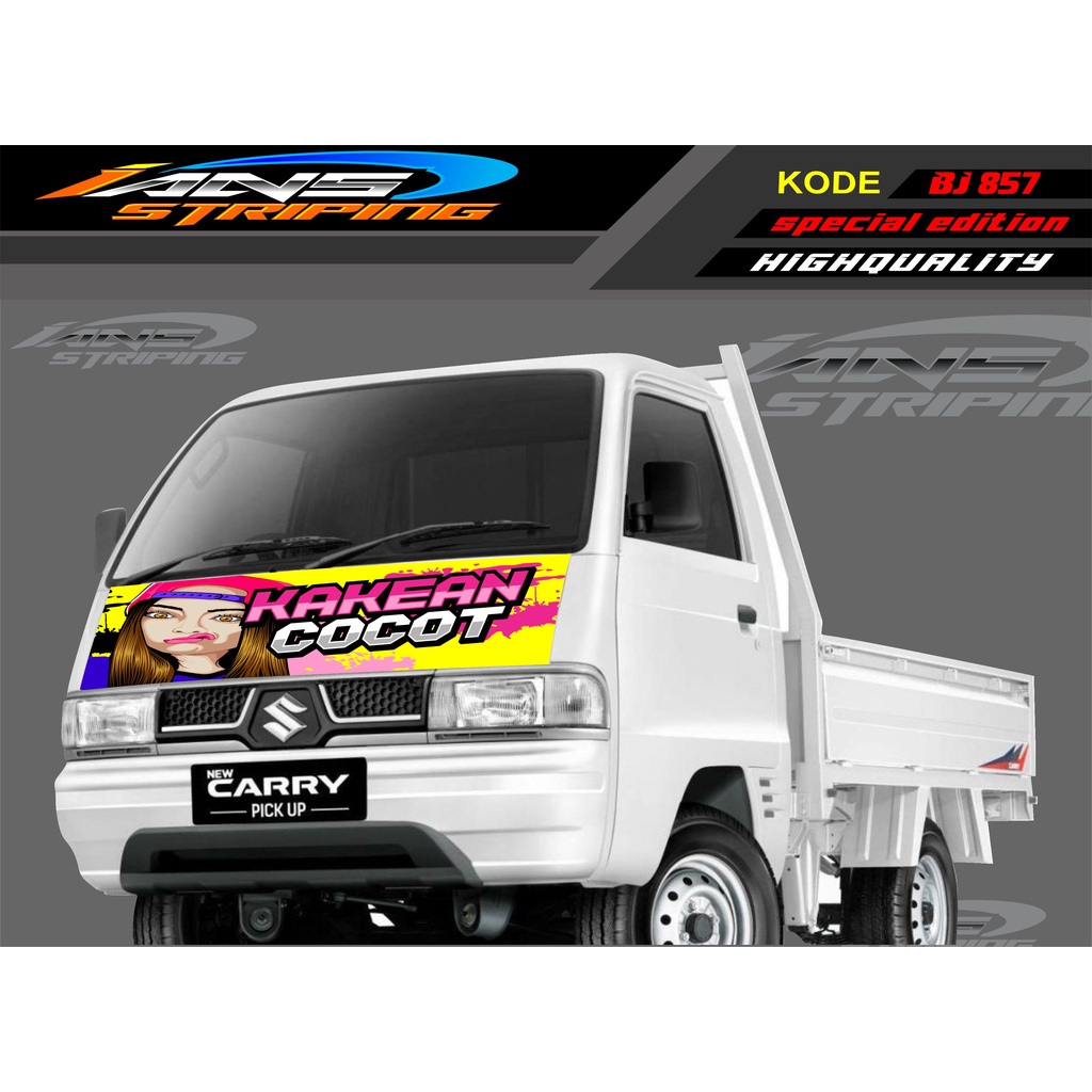 STIKER DECAL KAP DEPAN MOBIL CARRY/ STIKER KABIN DEPAN MOBIL CARRY PICK UP / STICKER TERBARU