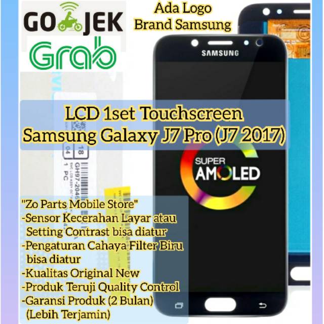 LCD 1set Touchscreen Samsung Galaxy J7 Pro (J7 2017) SM-J730 SM-J730F SM-J730GM SM-J730G (Original Super Amoled)