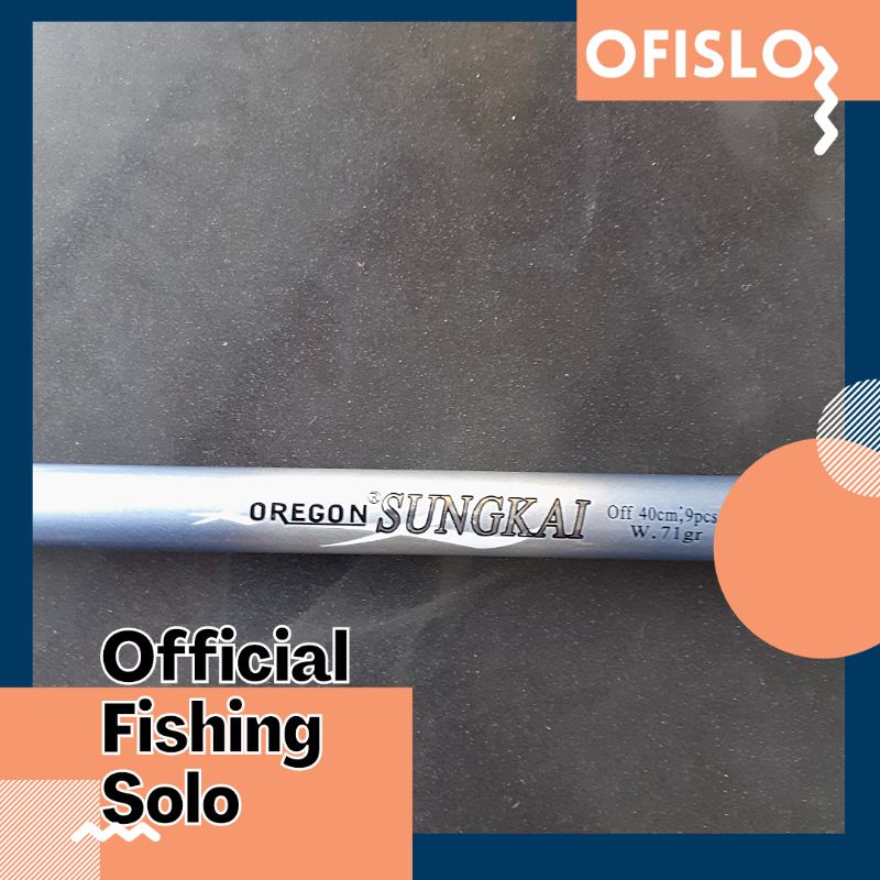 Joran Tegek pancing Oregon Sungkai set kolong lengkap Ros pendek carbon