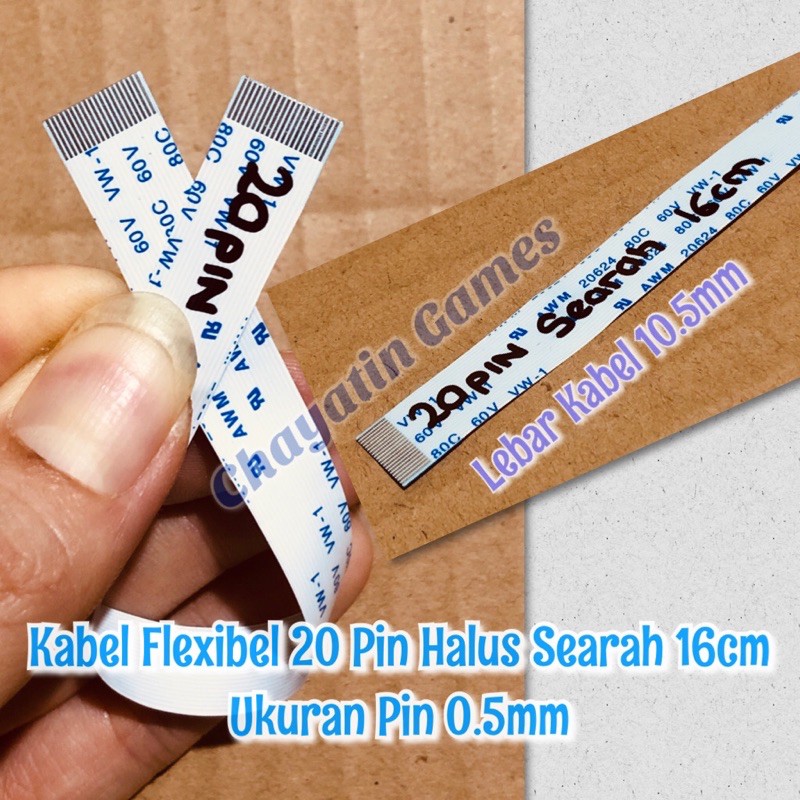 Kabel Flexibel 20 Pin Halus Searah Panjang 16cm - Ukuran Pin 0.5 mm