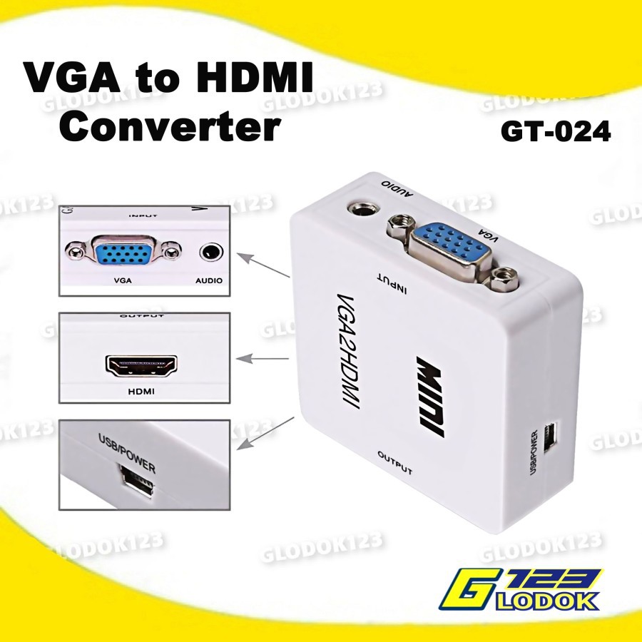 Converter VGA to HDMI Full HD 1080P - Mini VGA2HDMI GT024