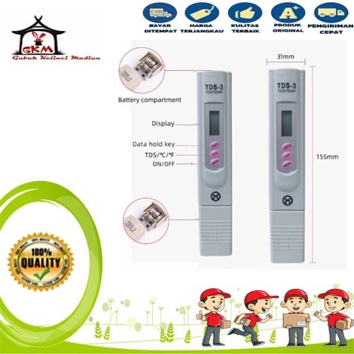 Alat Ukur Hidroponik - TDS meter - TDS 3