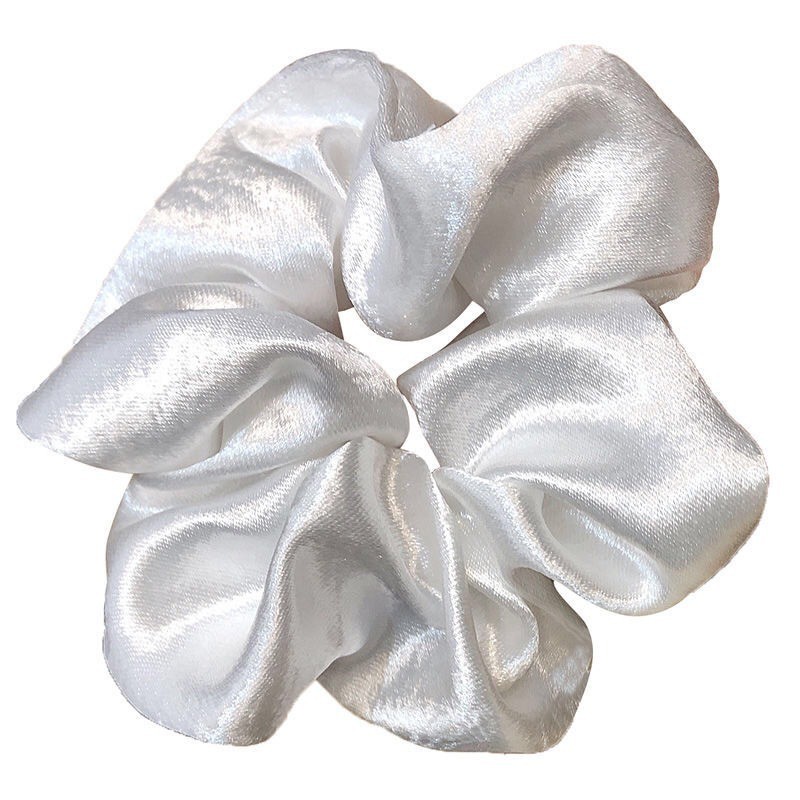 Ikat Rambut Satin Scruchie Fashion Korea [x]-Putih