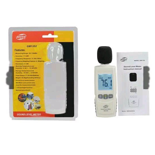 Alat pendeteksi suara Noise test tester sound level meter digital db decibel desibel suara
