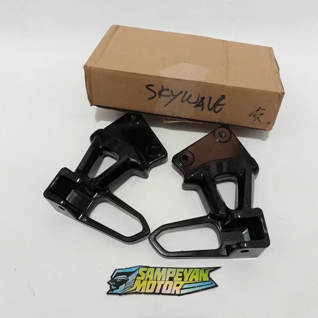 Dudukan Footstep Foot Step Postep Belakang Suzuki Skywave Hitam Kualitas Bagus