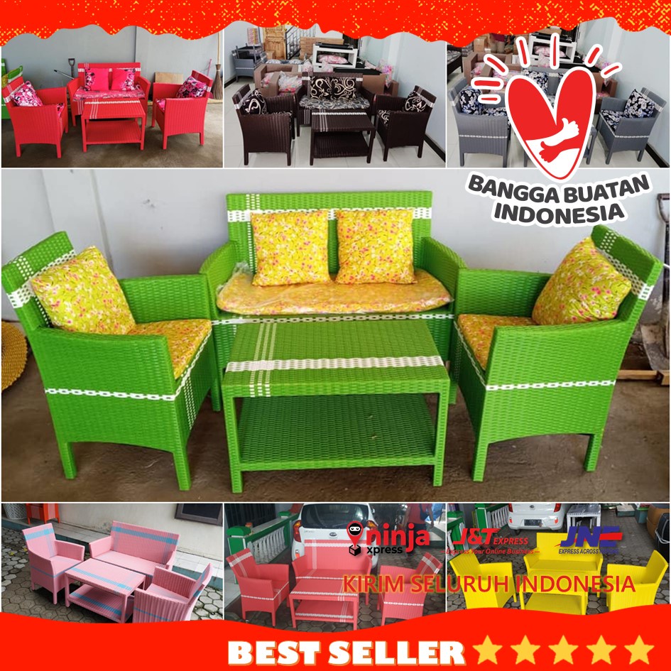 Kursi Tamu Sofa Hawai Furniture Rotan Sintetis Original High Quality - HANYA PULAU JAWA