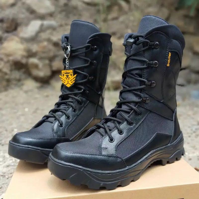 SEPATU PDL BROTRHER KULIT ASLI SEPATU PDL TNI POLRI SECURITY SATPAM SEPATU BOOTS PRIA WANITA