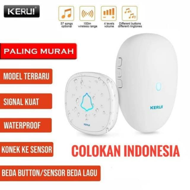 KERUI M521 Wireless Bel Rumah Wireless Multi Tone Doorbell