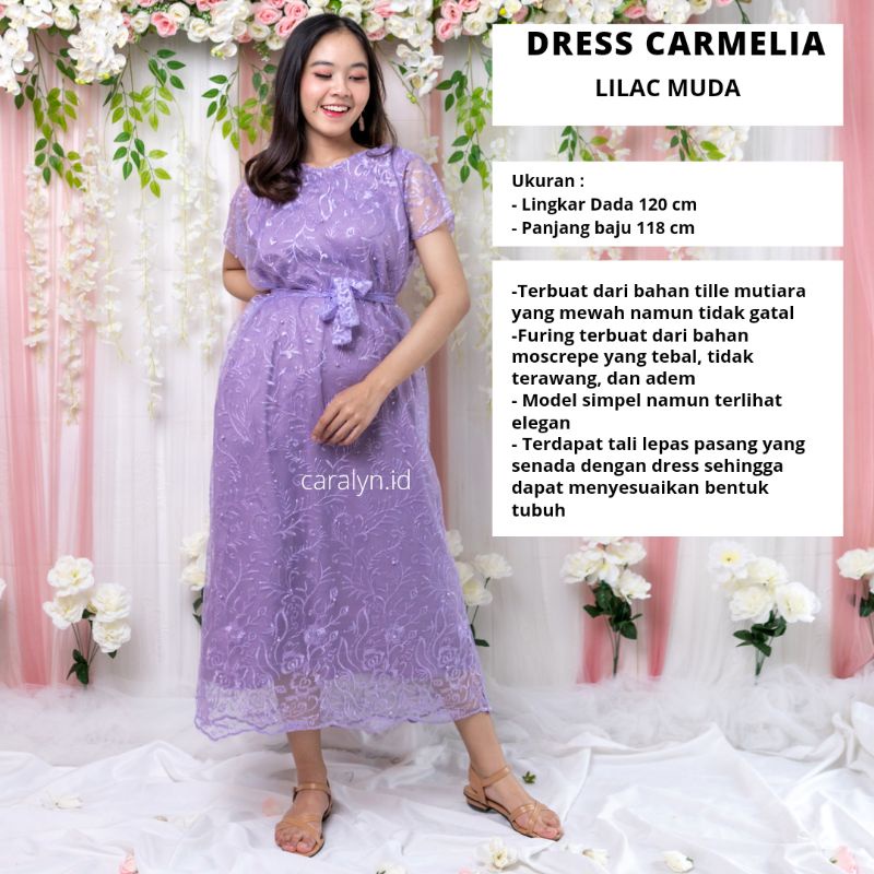 LONG DRESS BRUKAT WANITA CANTIK CARMELIA