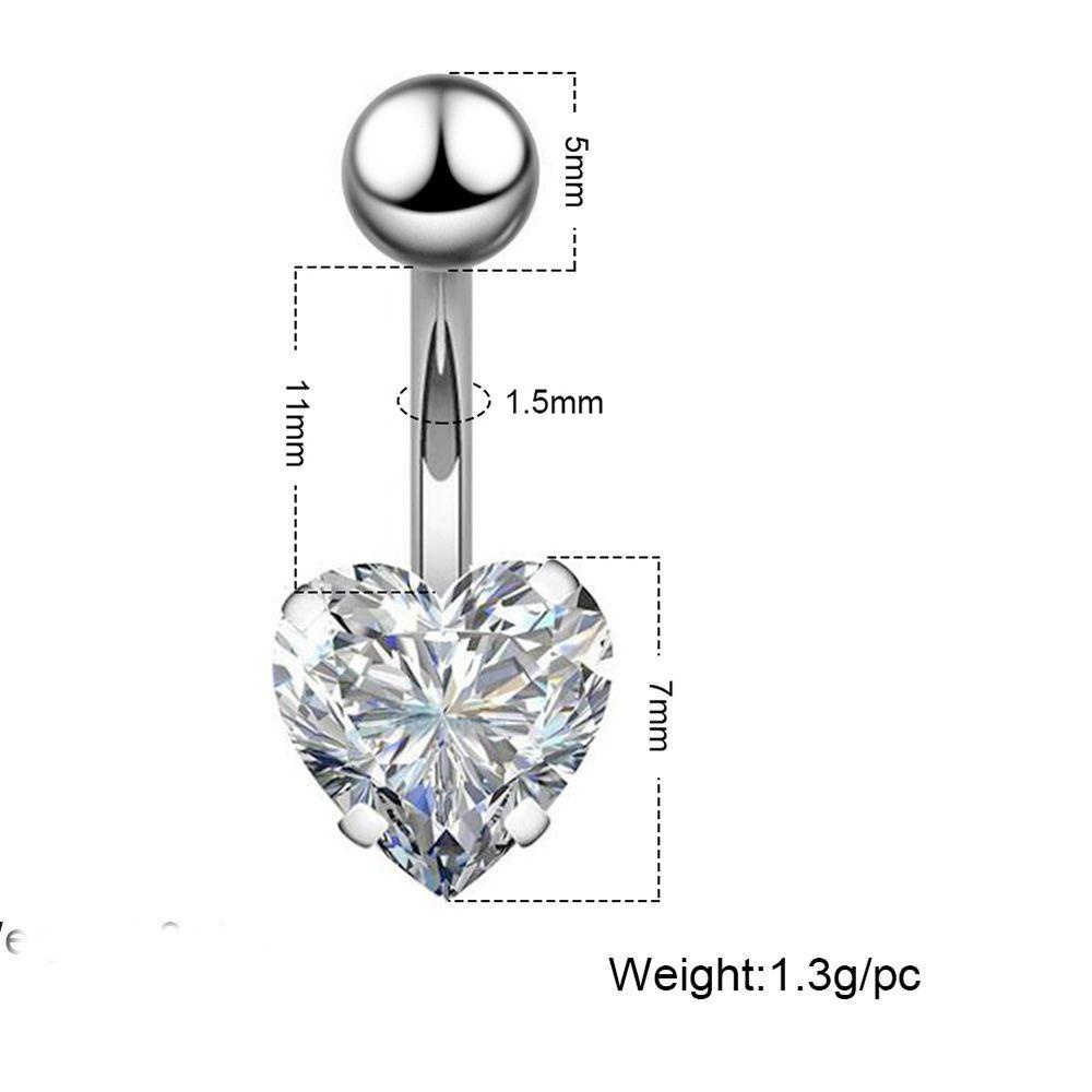 Perhiasan Tindik Perut Nanas Cinta Bedah Cubic Zirconia Cartilage Earring