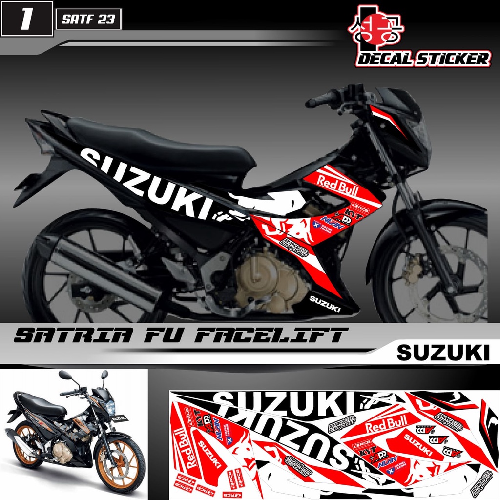 SATF 23 DECAL STICKER SATRIA FU FACELIFT REDBULL