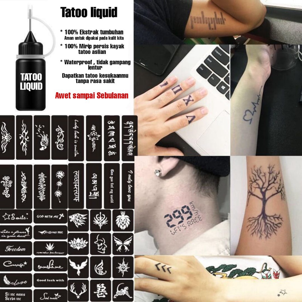 TATOMANIA-Tato semi permanen sampai 15 hari temporer terbaru tato temporer motif terlengkap dan terbaru liquid tato temporer tatto temporer 2022 - cod