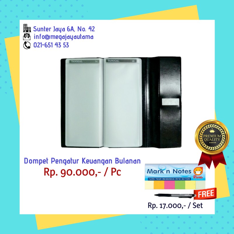 

Dompet Pengatur Keuangan Bulanan Gratis Mark&Note + Joyko Pen GP-290