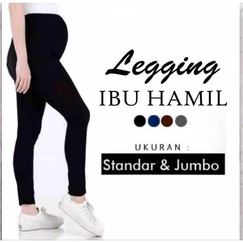 Legging ibu hamil Standar Jumbo - Bahan spandex premium halus dan adem