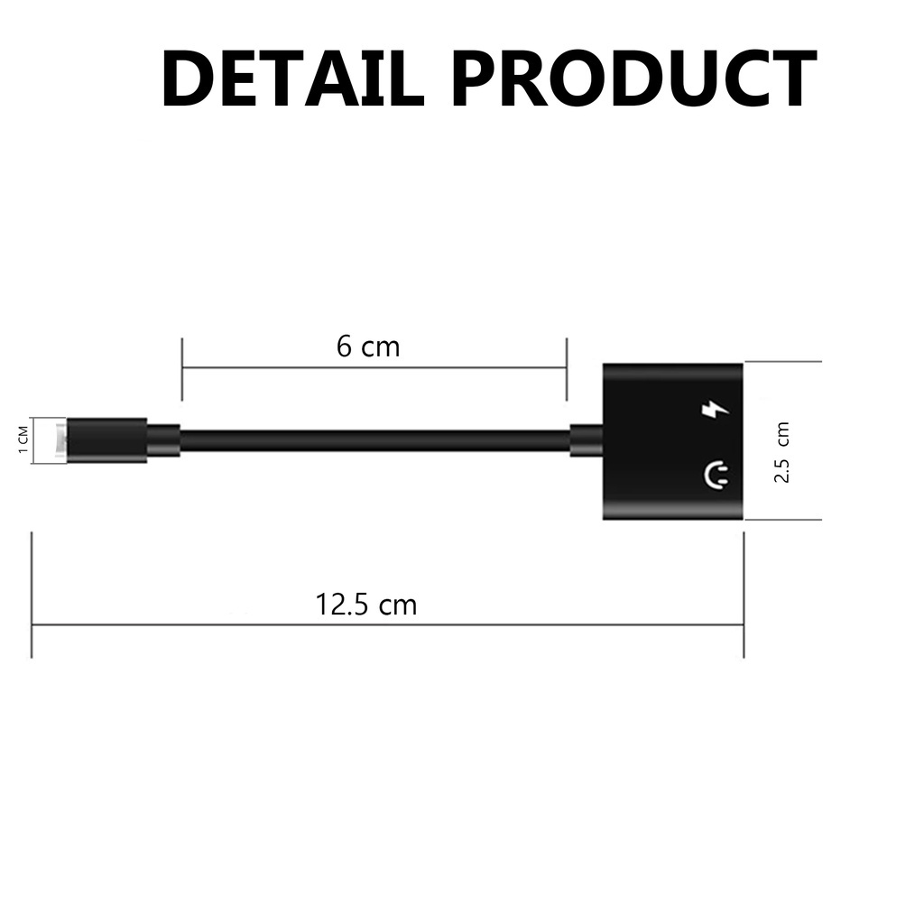 Adapter Lighting Type C Converter 2 in 1 Type C to 3.5mm CB 4022in1 To Aux 3.5mm + Charger Connector iPh Earphone Aux Cable