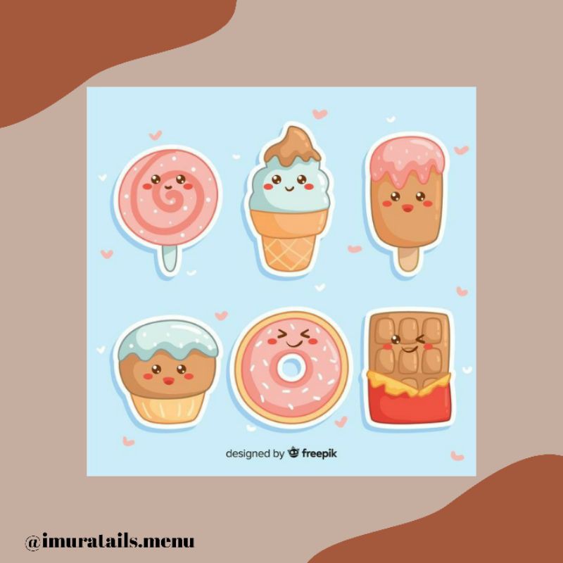 57pcs Sticker Tumblr Food 2