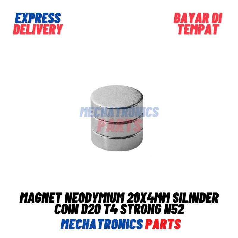 Magnet Neodymium 20x4mm Silinder Coin D20 T4 Strong N52