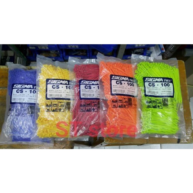 

Office & Stationery | Document Organizer | Kabel Ties / Cable Ties Sigma L:2,5Mm 10Cm Warna | Best Seller