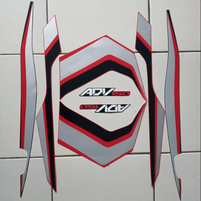 Stiker striping honda adv 150 2019 merah