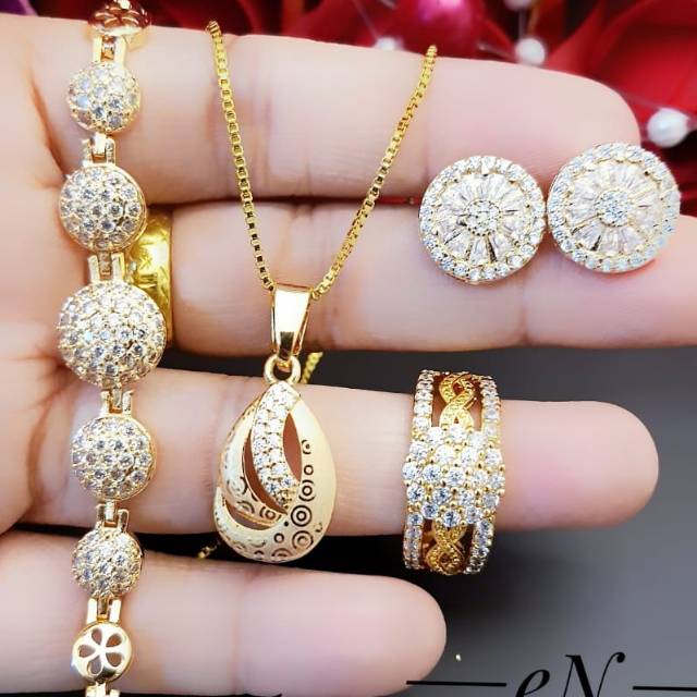 Xuping set perhiasan lapis emas 24k 0205