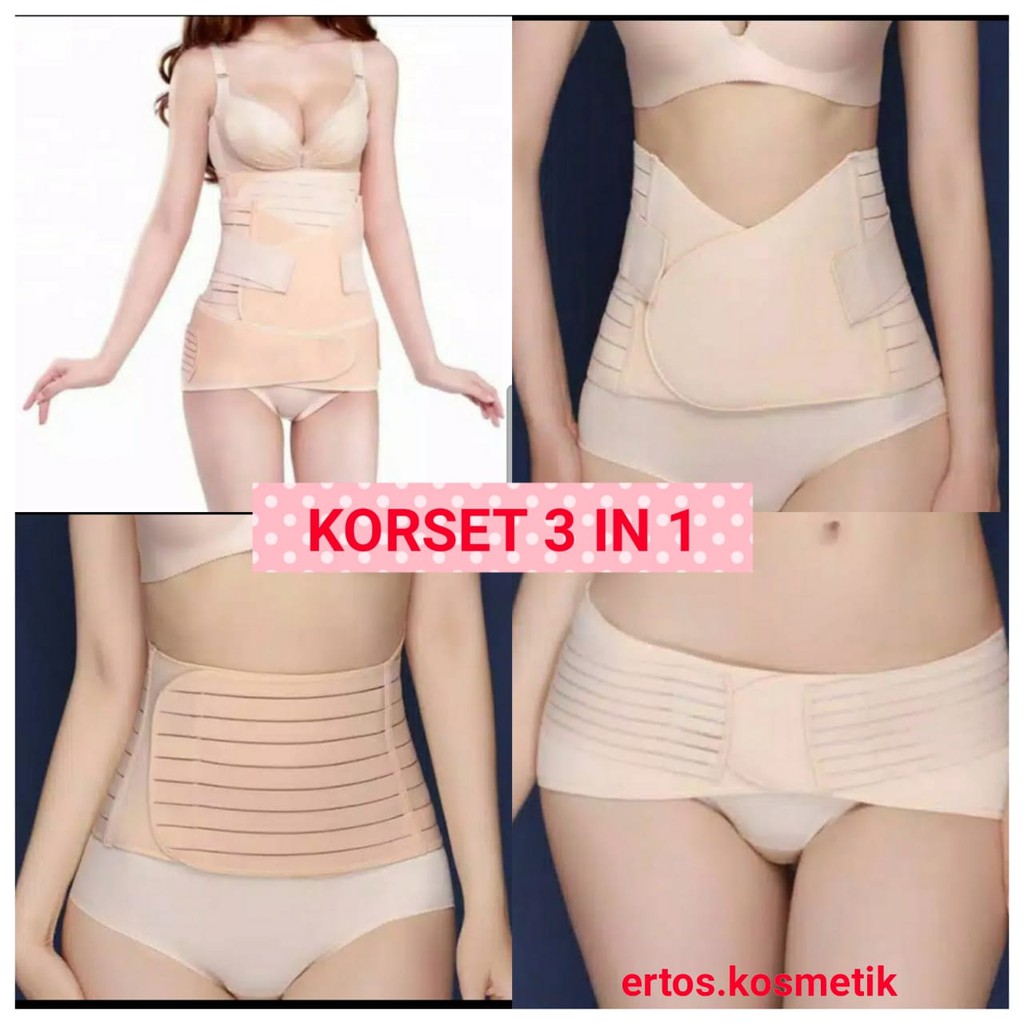 KORSET STAGEN 3 in 1 PENGECIL PERUT PELANGSING CORSET MATERNITY PASCA MELAHIRKAN