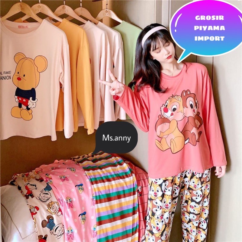 Piyama PP Import Korea piyama oversize setelan kaos import premium piyama import piyama murah