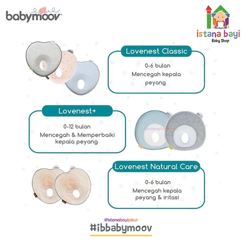 Babymoov Lovenest plus Bantal anti peyang/Bantal bayi