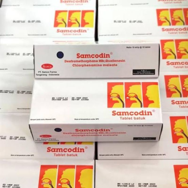 Samcodin Obat Batuk 1 Box Isi 100 Tab