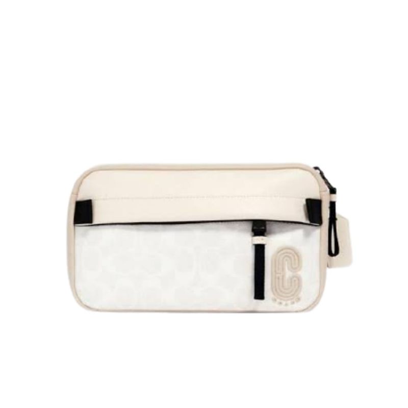 Coach Edge Belt Bag In Signature Canvas - Chalk Steam(2339)