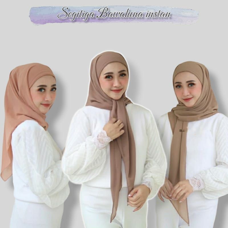 Segi Empat Instan Malay / Hijab Segitiga Melayu / Hijab Malay Cerutty Premium