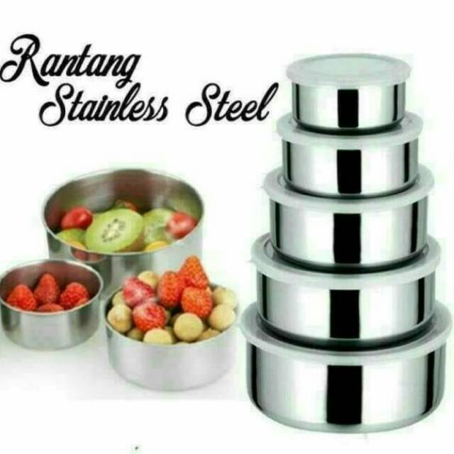 [TERMURAH] Rantang set steinless isi 5pcs