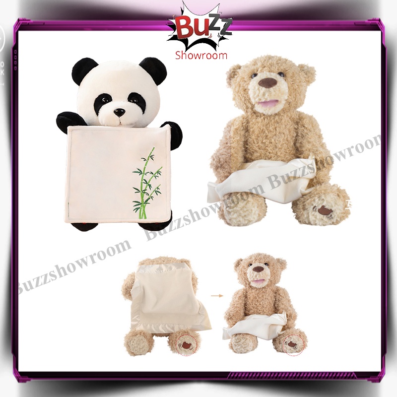 Boneka beruang peek a boo, bear peek ka boo, cilukba singing